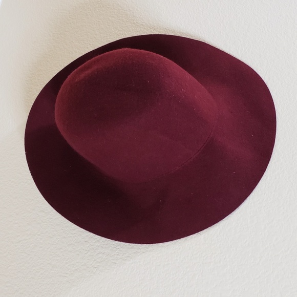 Aldo Red Wine Burgundy Wool Floppy Hat - Picture 4 of 5